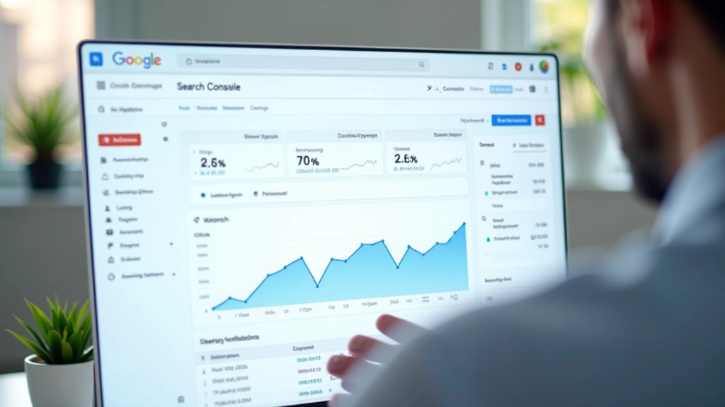 Google Search Console sąsaja su Performance skiltimi, diagramos ir raktažodžiai